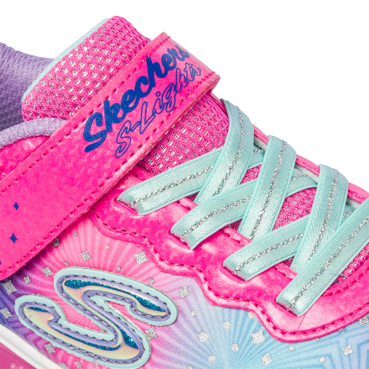 Scarpe da ginnastica fucsia da bambina con luci nella suola Skechers S Lights: Power Petals - Image 6