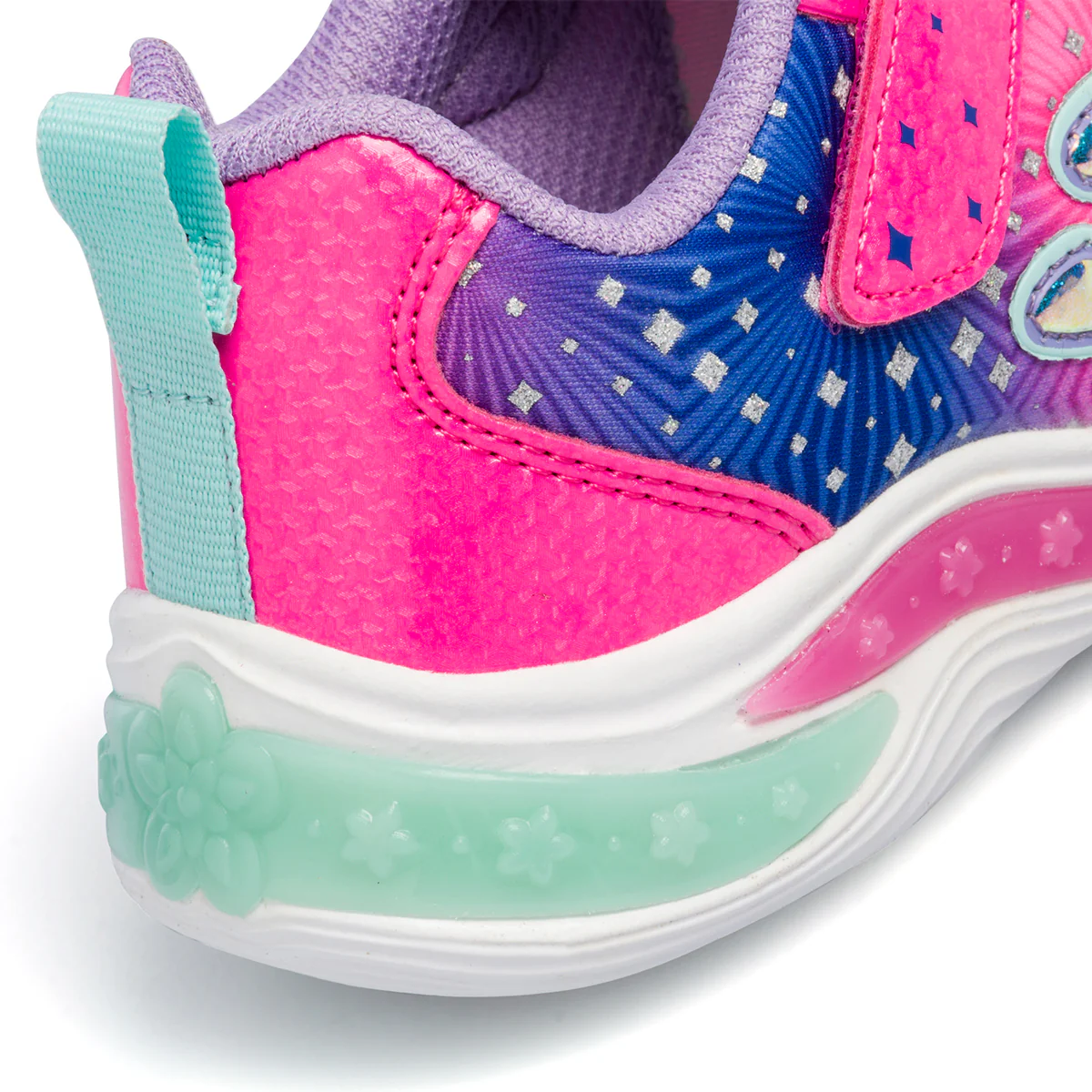 Scarpe da ginnastica fucsia da bambina con luci nella suola Skechers S Lights: Power Petals - Image 7