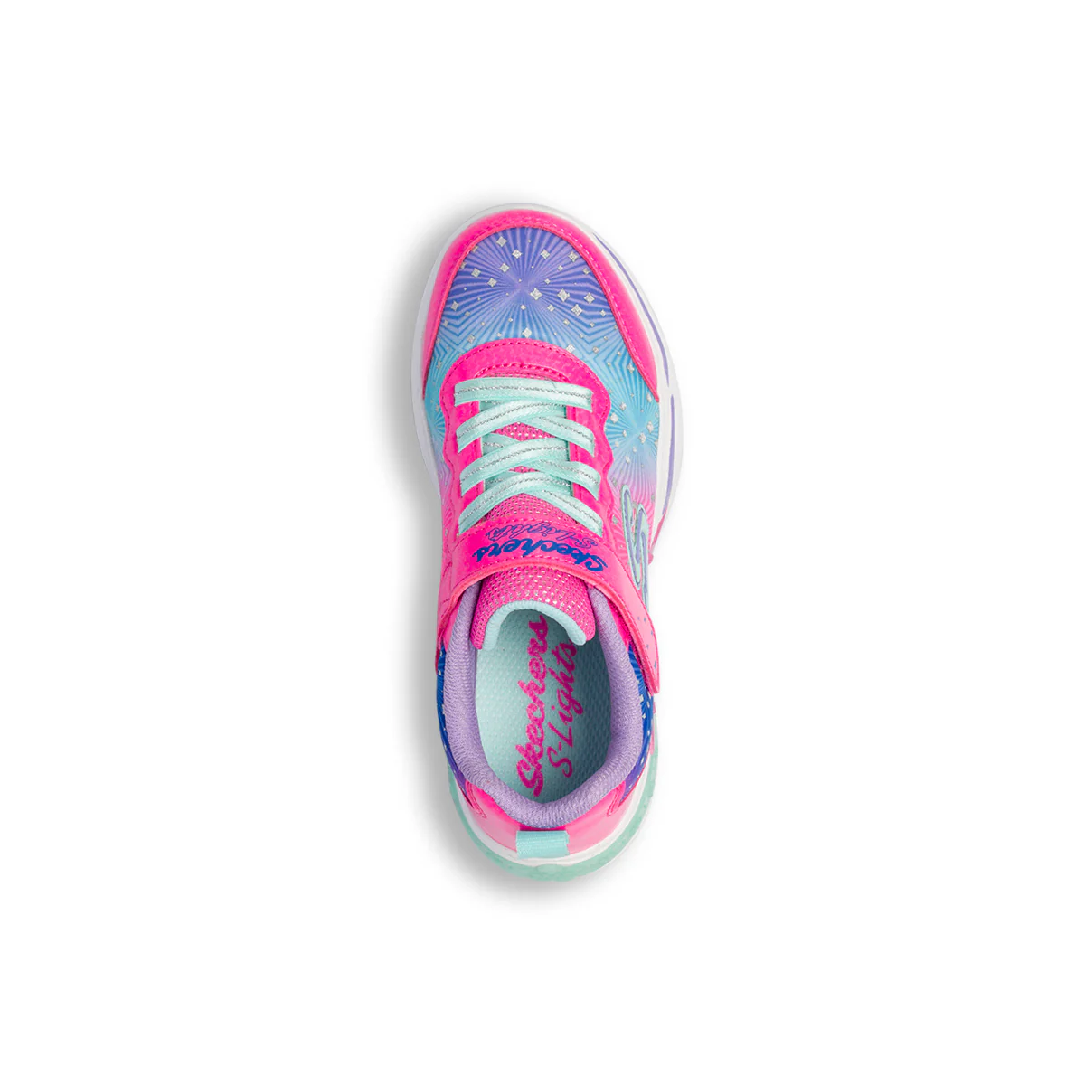 Scarpe da ginnastica fucsia da bambina con luci nella suola Skechers S Lights: Power Petals - Image 8