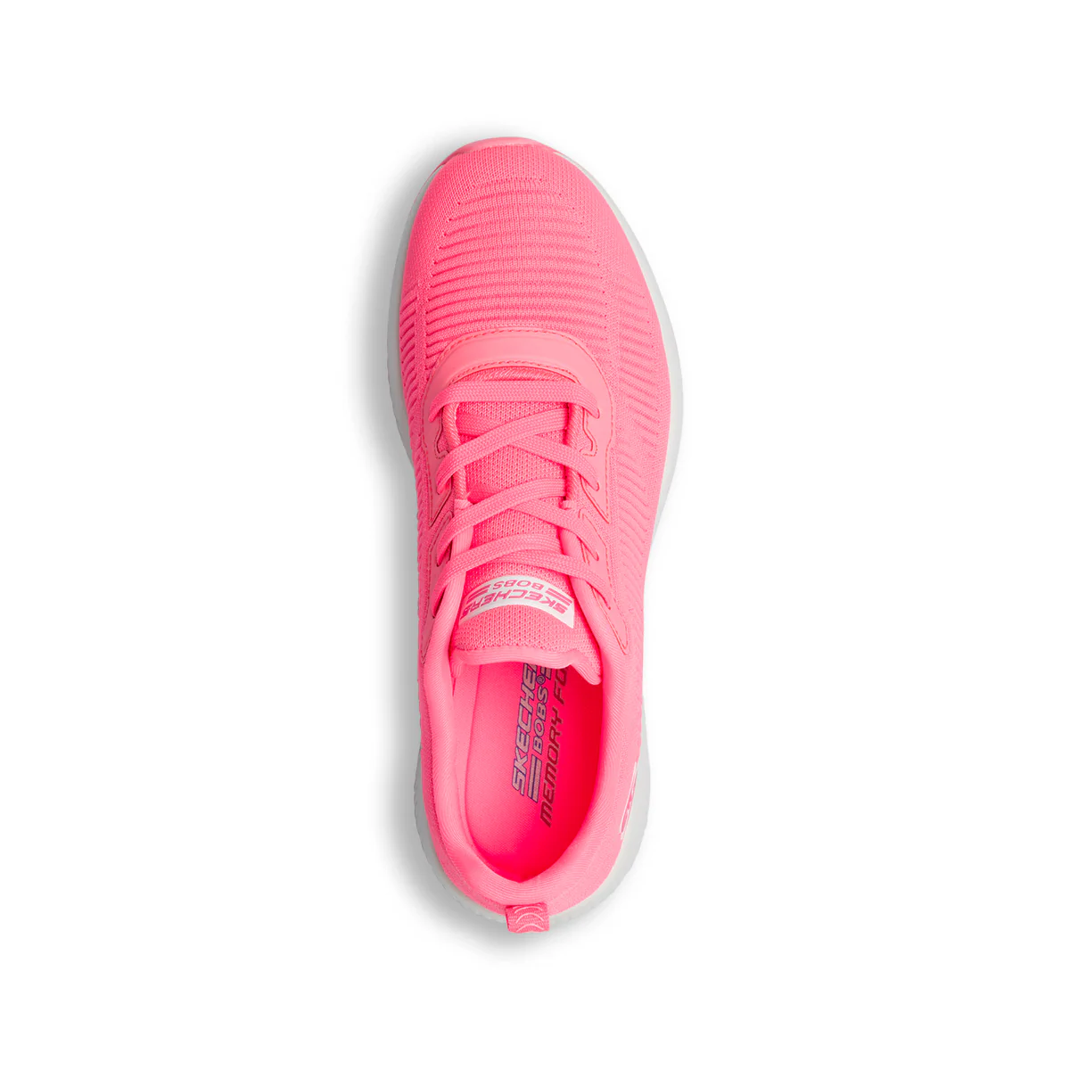 Scarpe da ginnastica fucsia da donna con sottopiede Memory Foam Skechers Bobs Squad Glowrider - Image 8