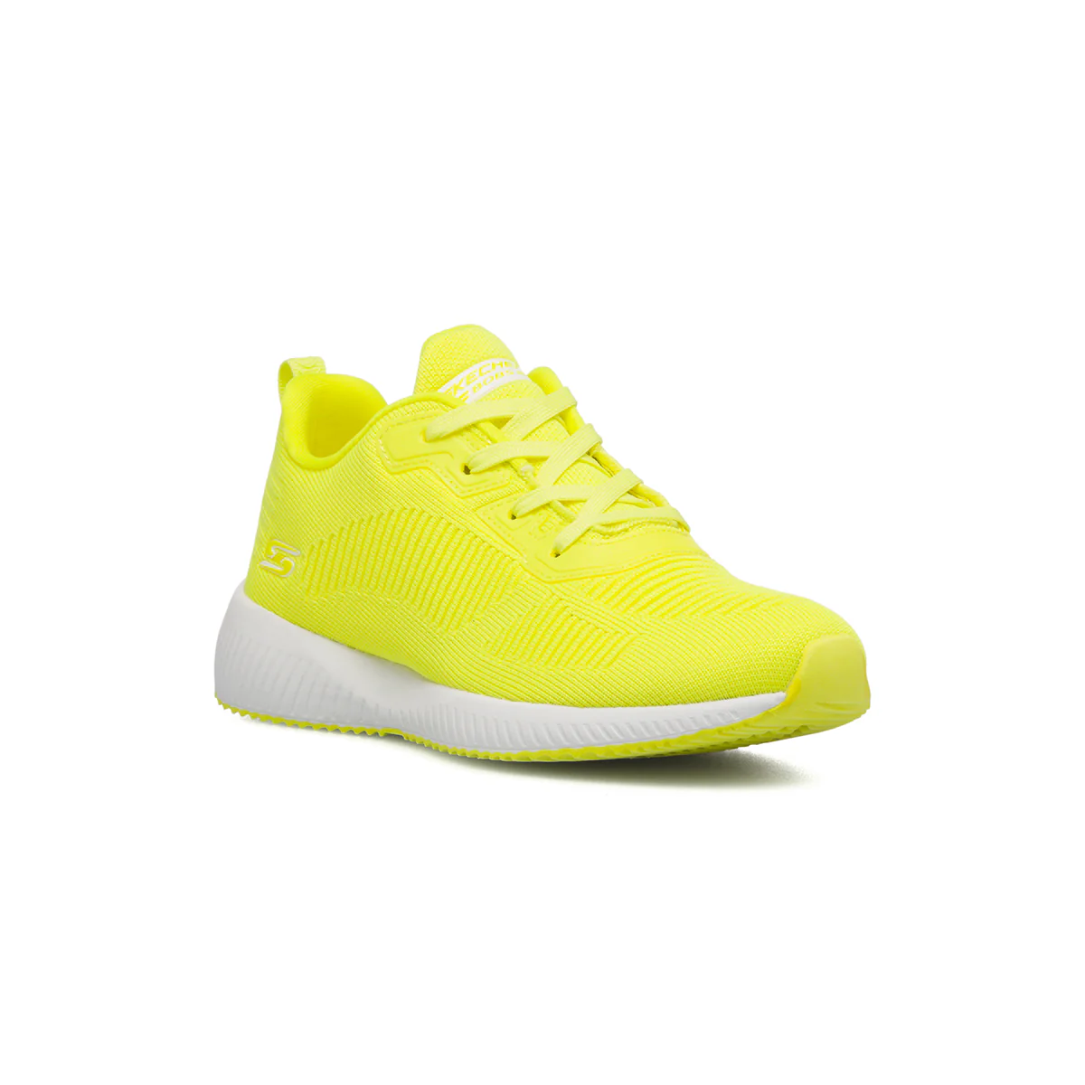 Scarpe da ginnastica gialle da donna con sottopiede Memory Foam Skechers Bobs Squad Glowrider - Image 2