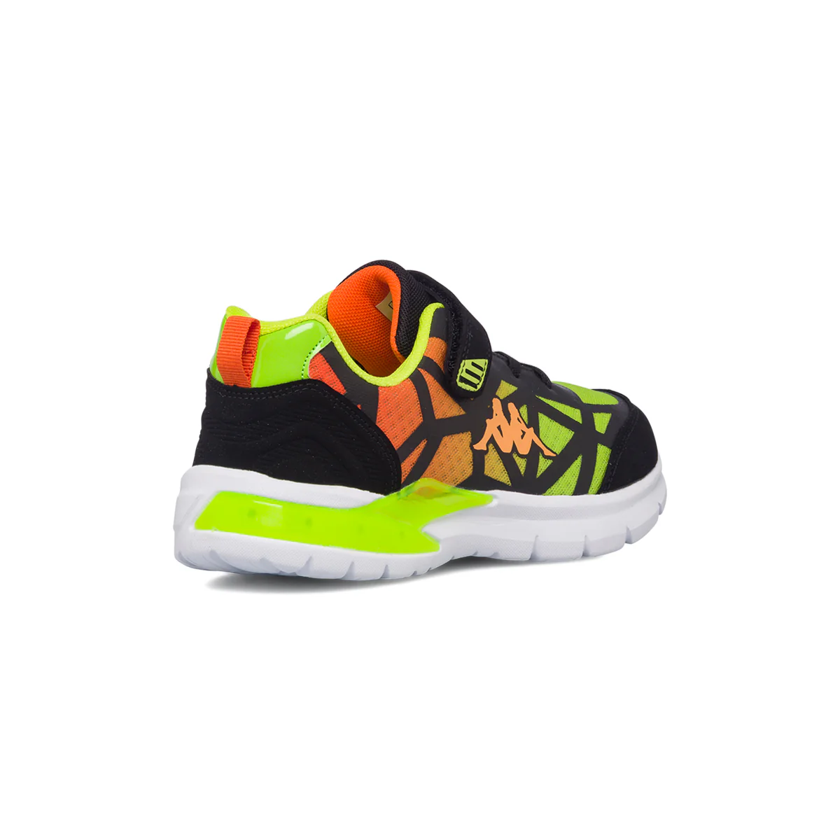 Scarpe da ginnastica gialle e nere con luci nella suola Kappa Logo Pocar Ev Kid - Image 3