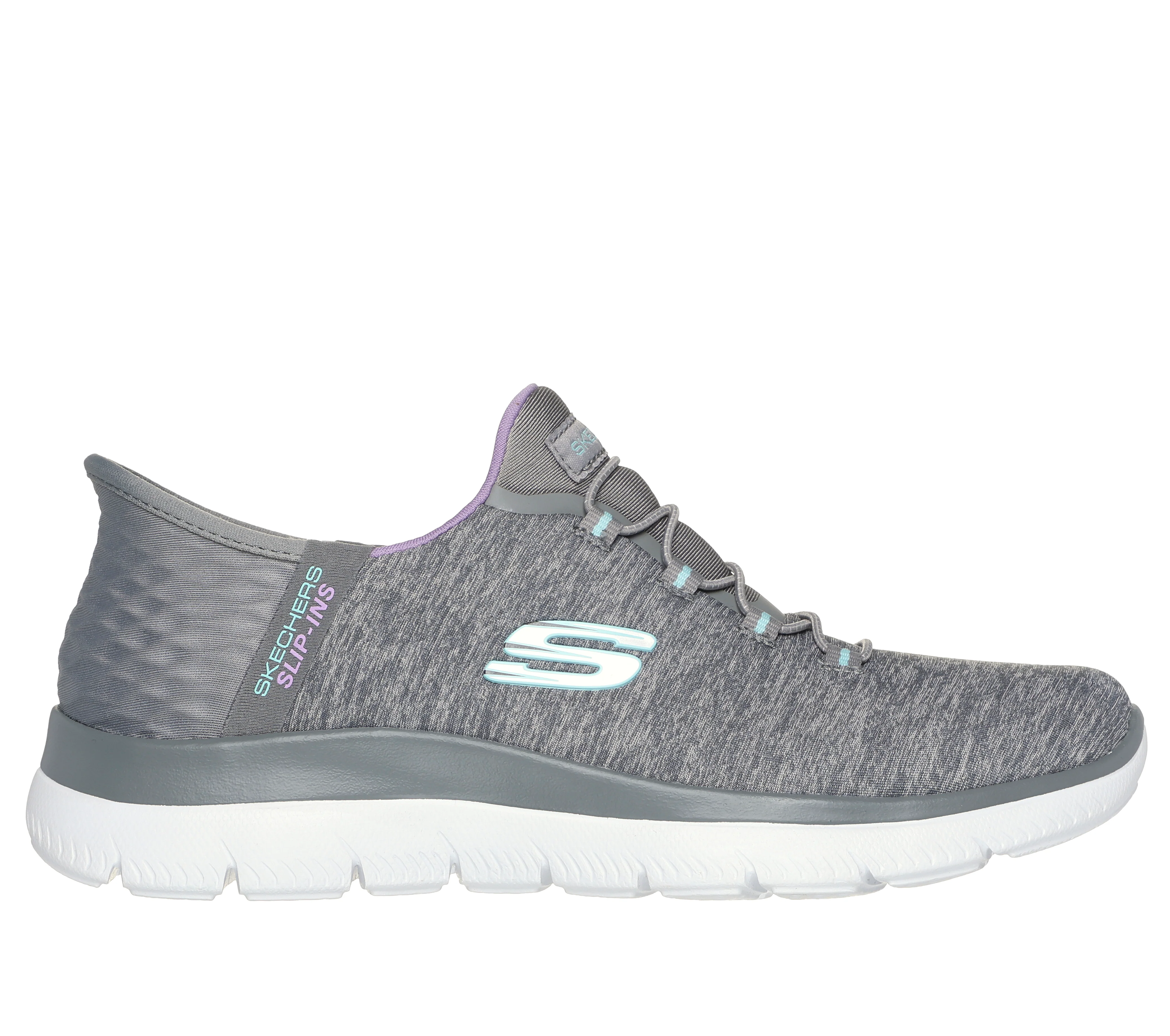 Scarpe da ginnastica grigie da donna con sottopiede Memory Foam Skechers Summits
