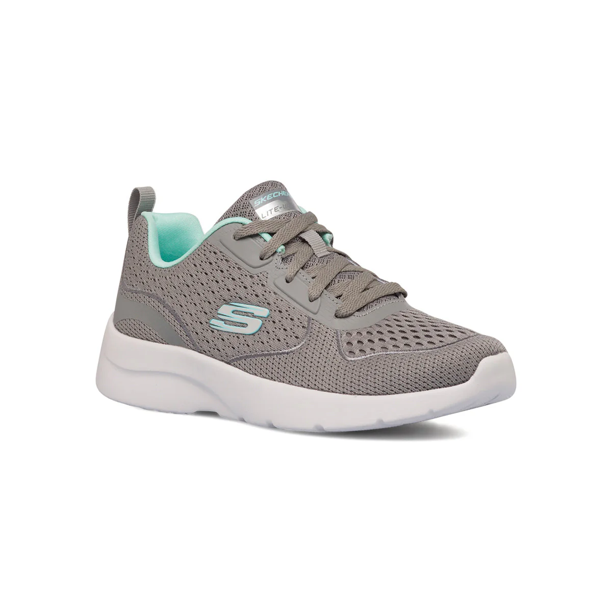 Scarpe da ginnastica grigie da donna con suola Memory Foam Skechers Dynamight 2.0 - Image 2