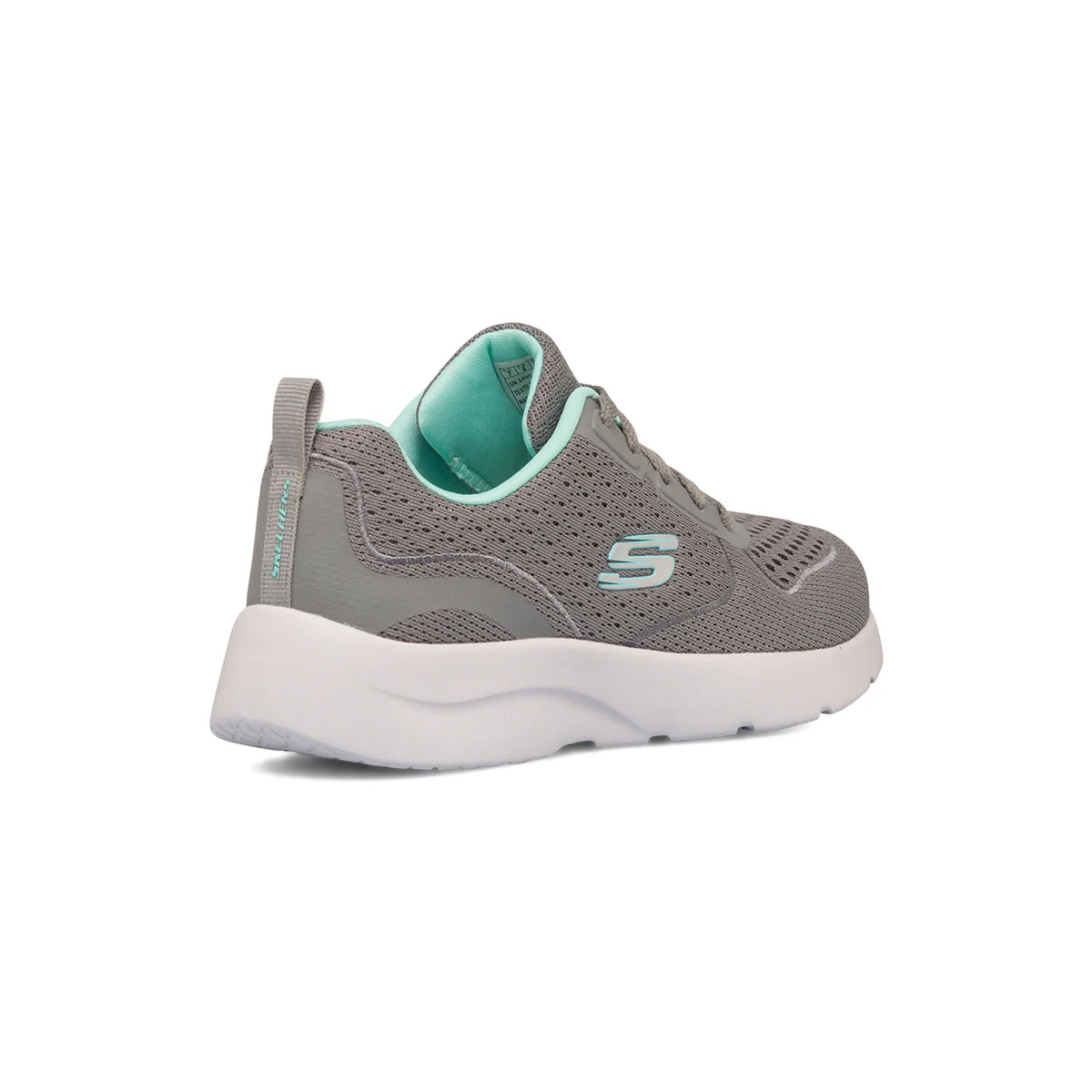 Scarpe da ginnastica grigie da donna con suola Memory Foam Skechers Dynamight 2.0 - Image 3