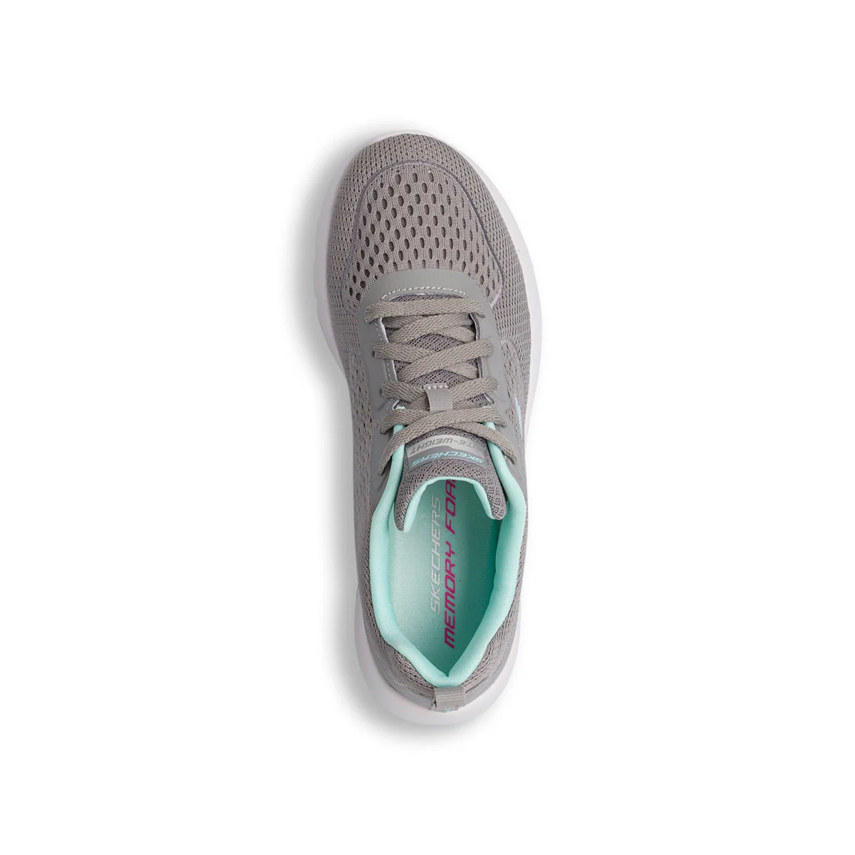 Scarpe da ginnastica grigie da donna con suola Memory Foam Skechers Dynamight 2.0 - Image 5