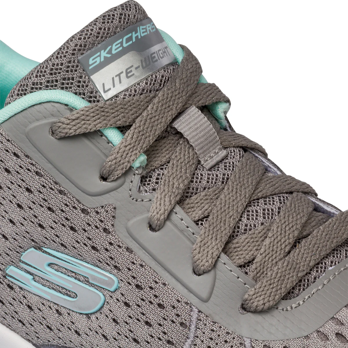 Scarpe da ginnastica grigie da donna con suola Memory Foam Skechers Dynamight 2.0 - Image 7
