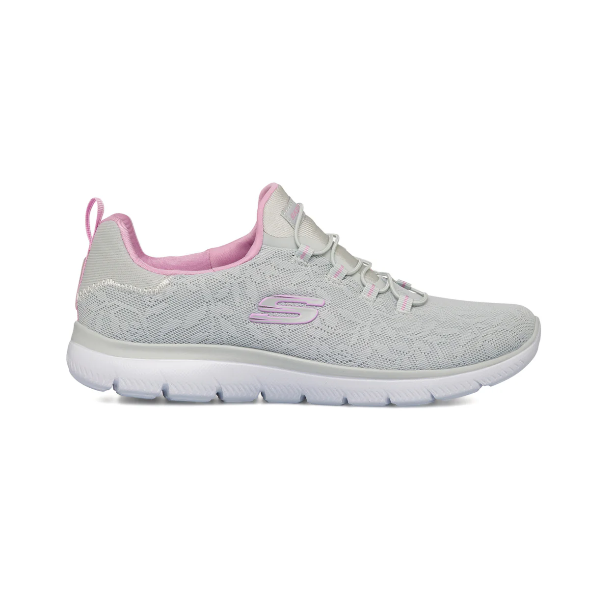Scarpe da ginnastica grigie da donna con suola Memory Foam Skechers Summits - Good Taste