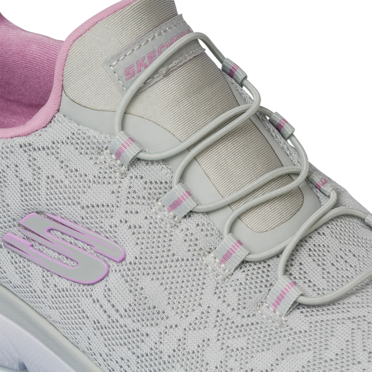 Scarpe da ginnastica grigie da donna con suola Memory Foam Skechers Summits - Good Taste - Image 6