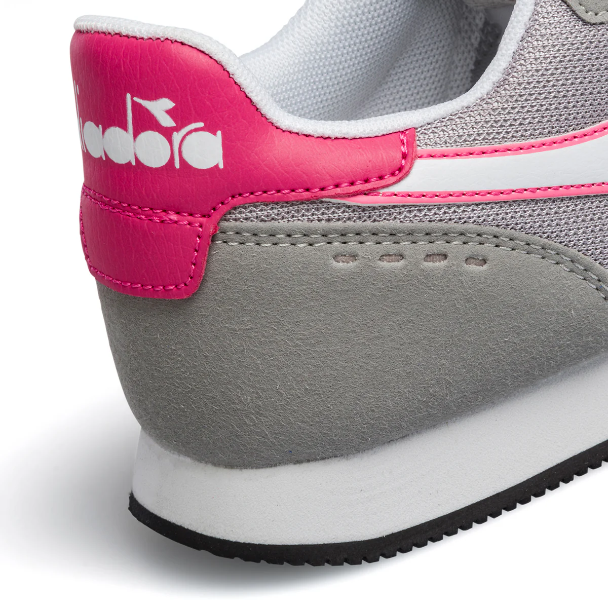 Scarpe da ginnastica grigie da ragazza con logo laterale a contrasto Diadora Simple Run Gs - Image 14