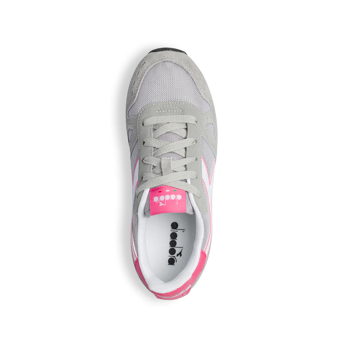Scarpe da ginnastica grigie da ragazza con logo laterale a contrasto Diadora Simple Run Gs - Image 15