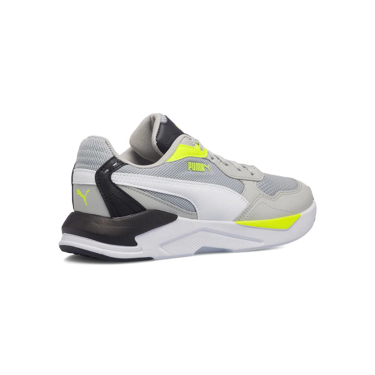 Scarpe da ginnastica grigie da ragazzo con dettagli gialli Puma X-Ray Speed Lite Jr - Image 3
