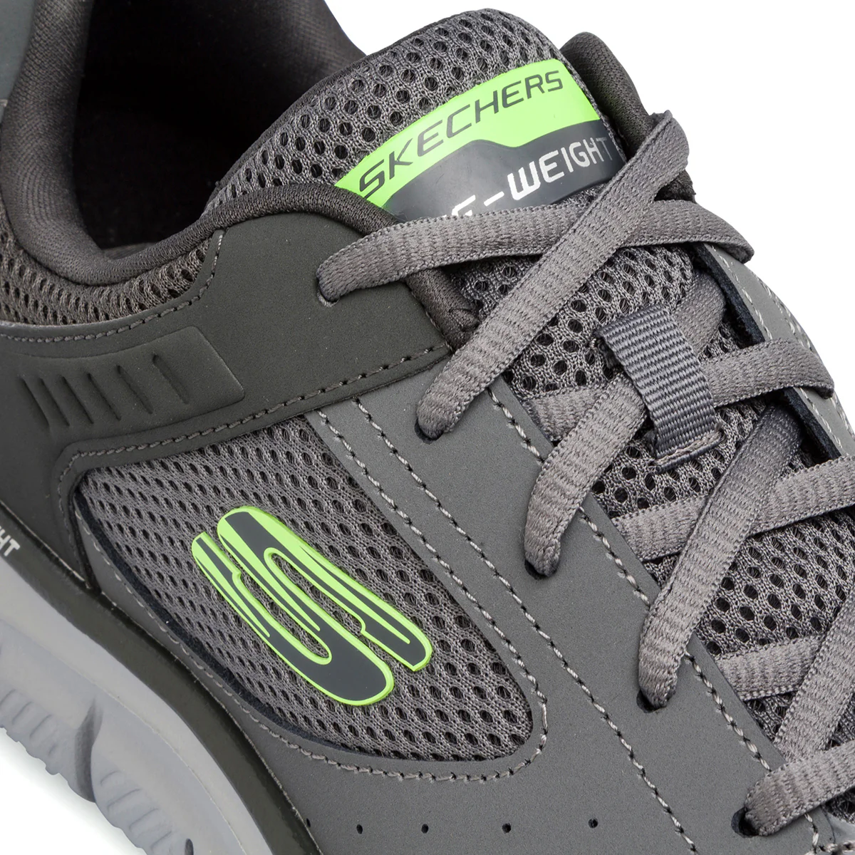 Scarpe da ginnastica grigie da uomo con dettagli fluo Skechers Track - Image 5