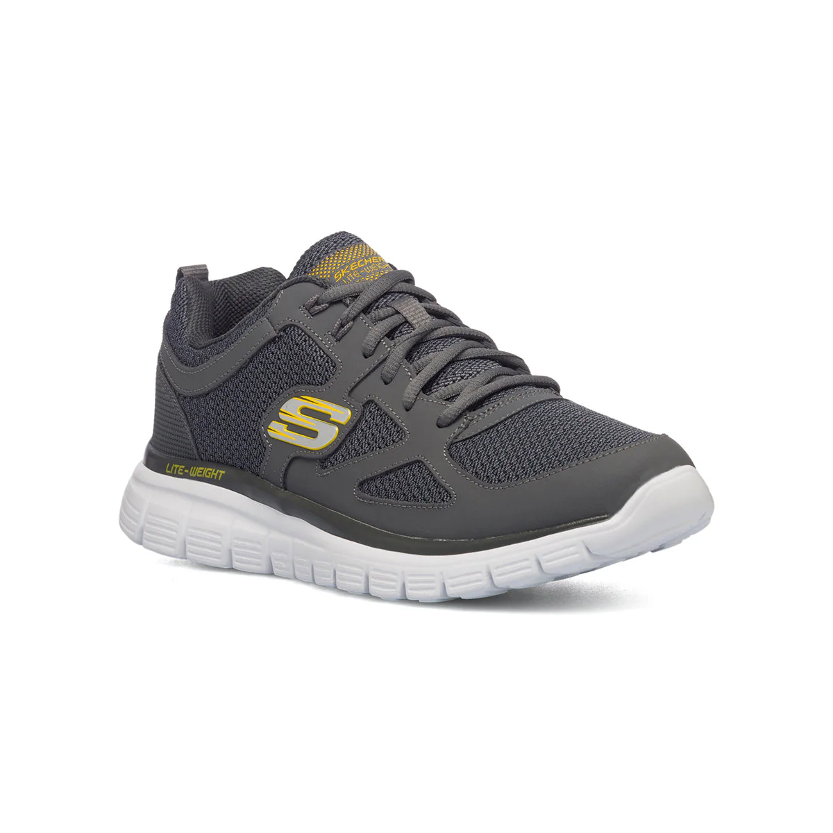 Scarpe da ginnastica grigie da uomo con suola Lite-Weight Skechers Burns - Image 2