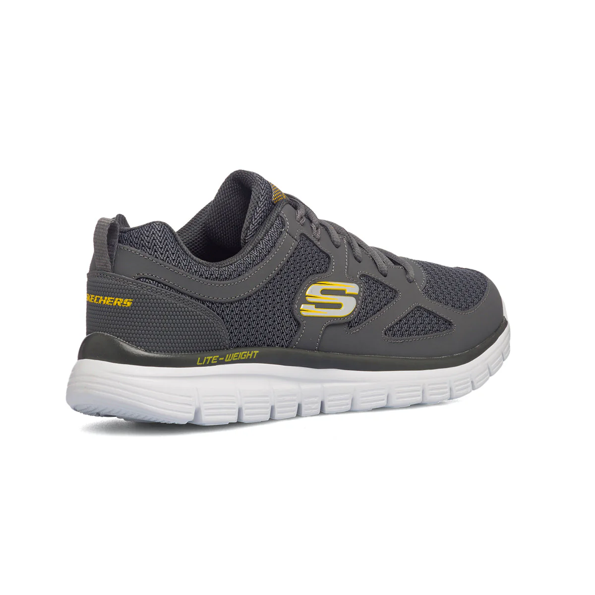 Scarpe da ginnastica grigie da uomo con suola Lite-Weight Skechers Burns - Image 3
