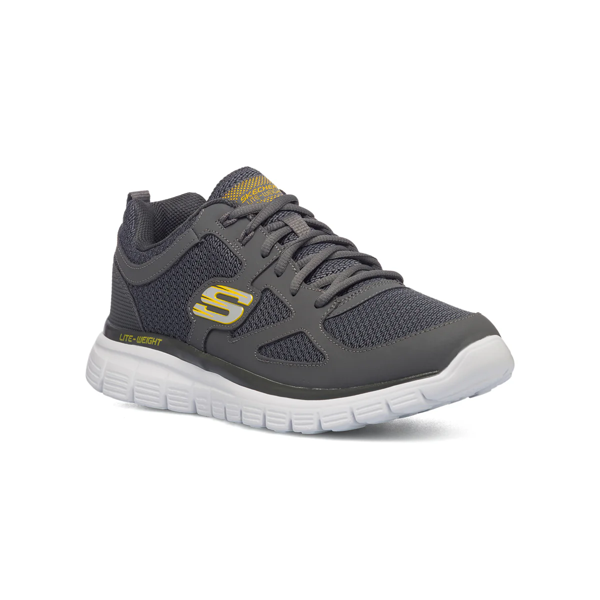 Scarpe da ginnastica grigie da uomo con suola Lite-Weight Skechers Burns - Image 8