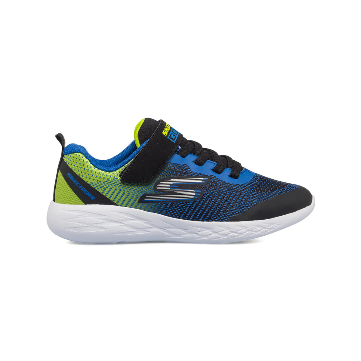 Scarpe da ginnastica nere, blu e gialle da bambino Skechers GOrun 600 - Radiant Runner