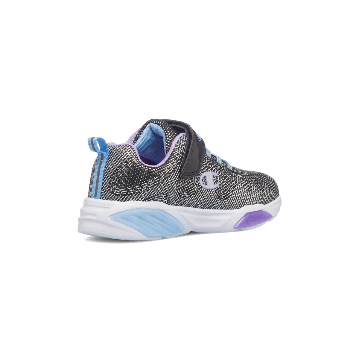 Scarpe da ginnastica nere da bambina con luci nella suola Champion Wave G PS - Image 3