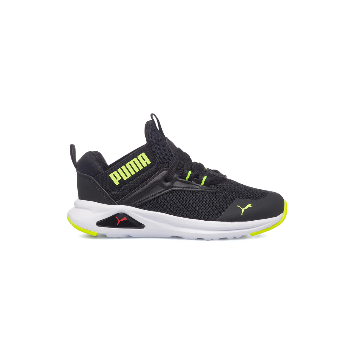 Scarpe da ginnastica nere da bambino con dettagli fluo Puma Enzo 2 Refresh AC Ps