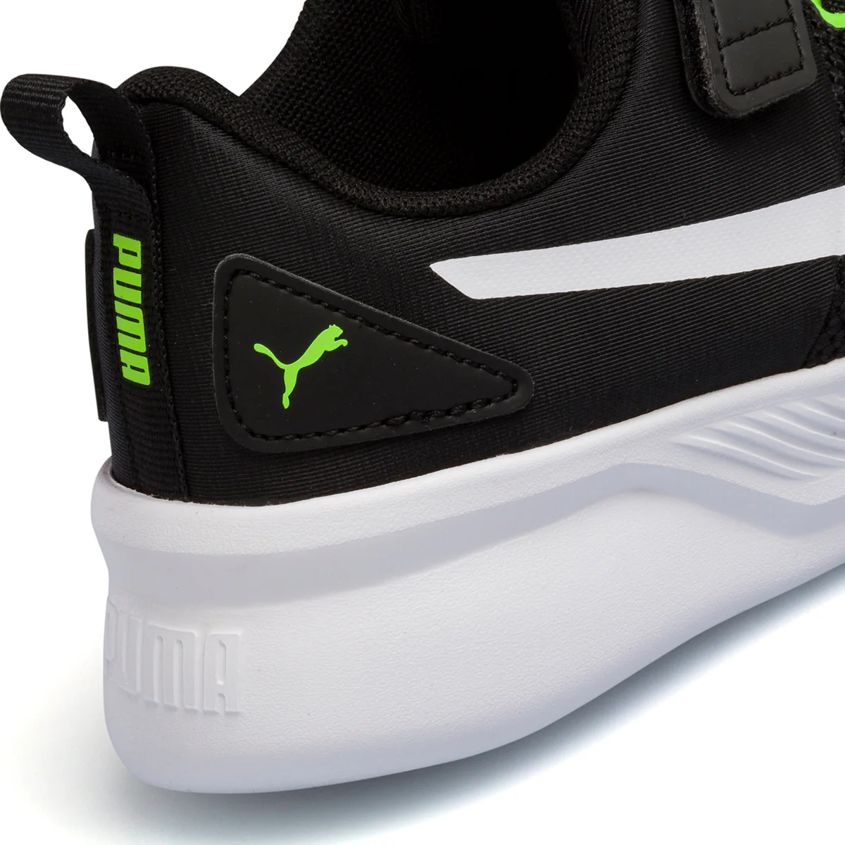 Scarpe da ginnastica nere da bambino con striscia laterale Puma Flyer Runner V PS - Image 7