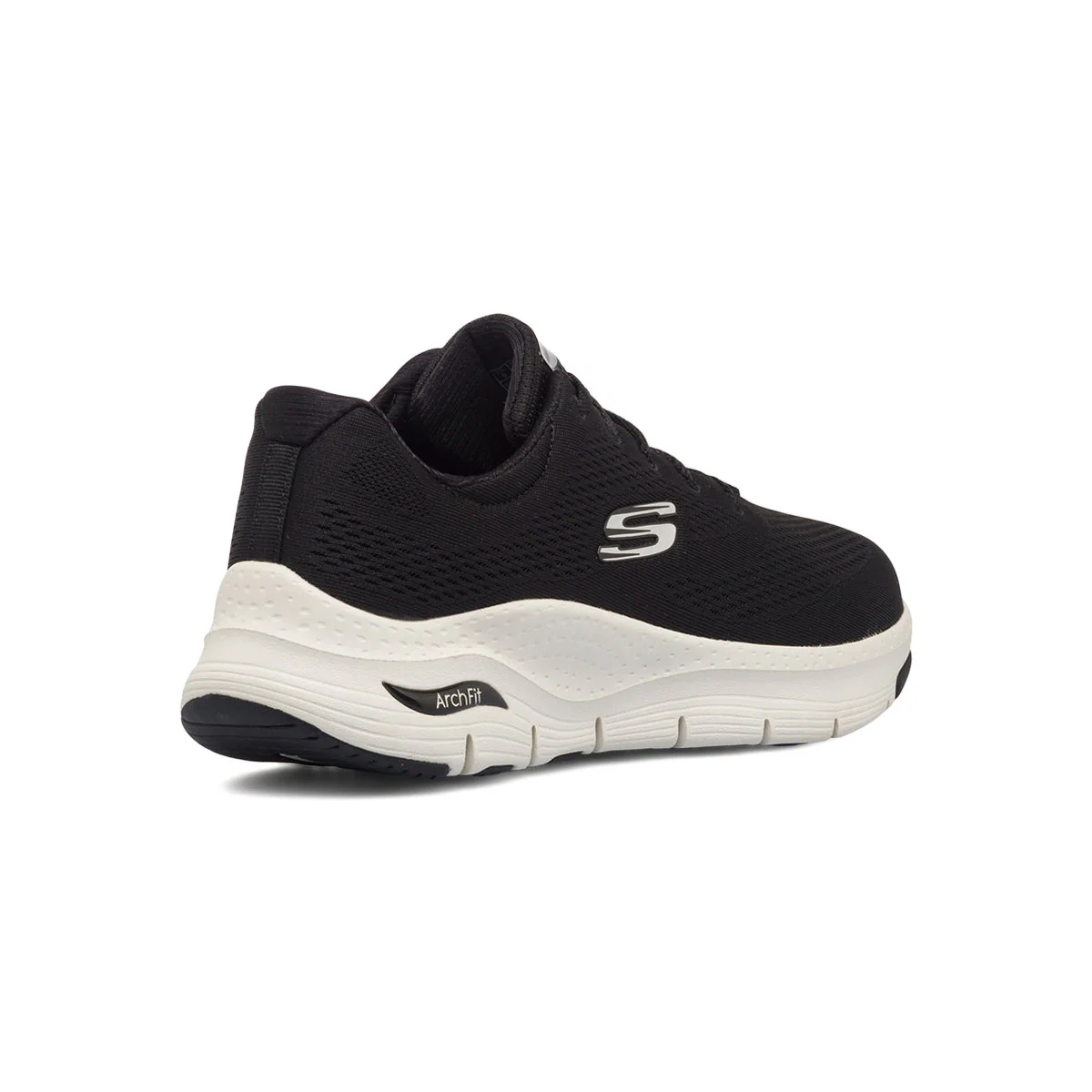 Scarpe da ginnastica nere da donna con soletta Arch-Fit Skechers Comfy Wave - Image 3