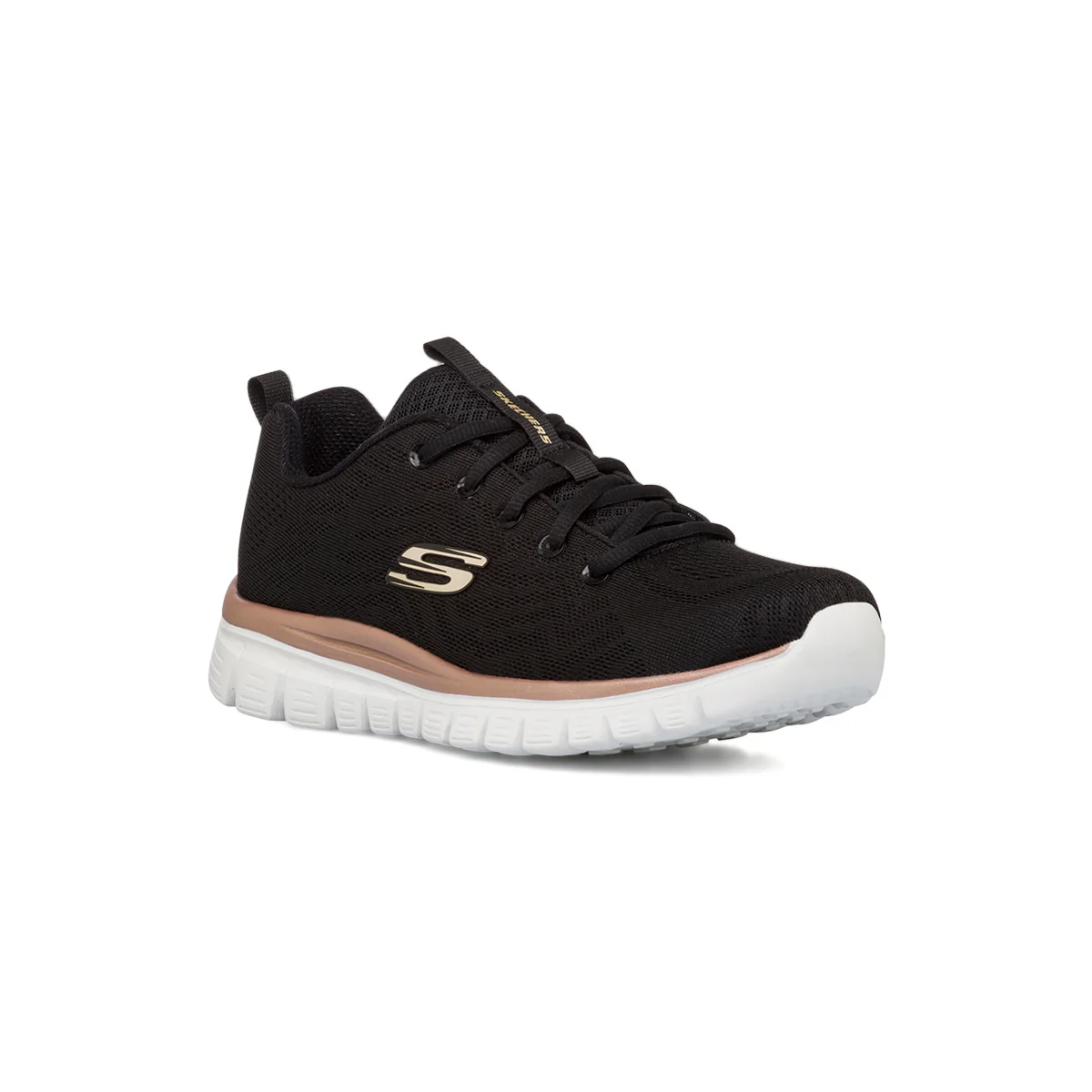 Scarpe da ginnastica nere da donna con soletta in memory foam Skechers Graceful - Image 2