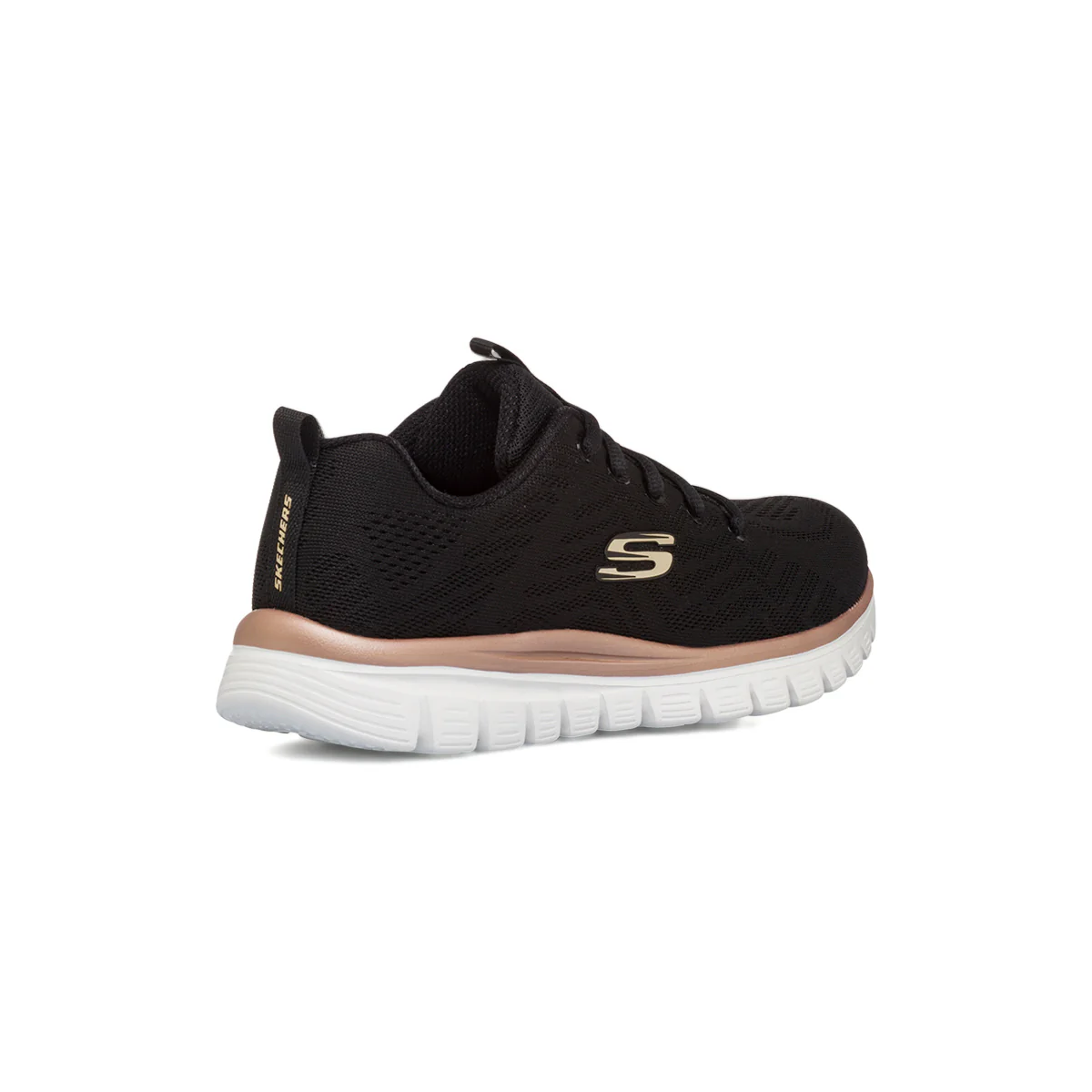 Scarpe da ginnastica nere da donna con soletta in memory foam Skechers Graceful - Image 3