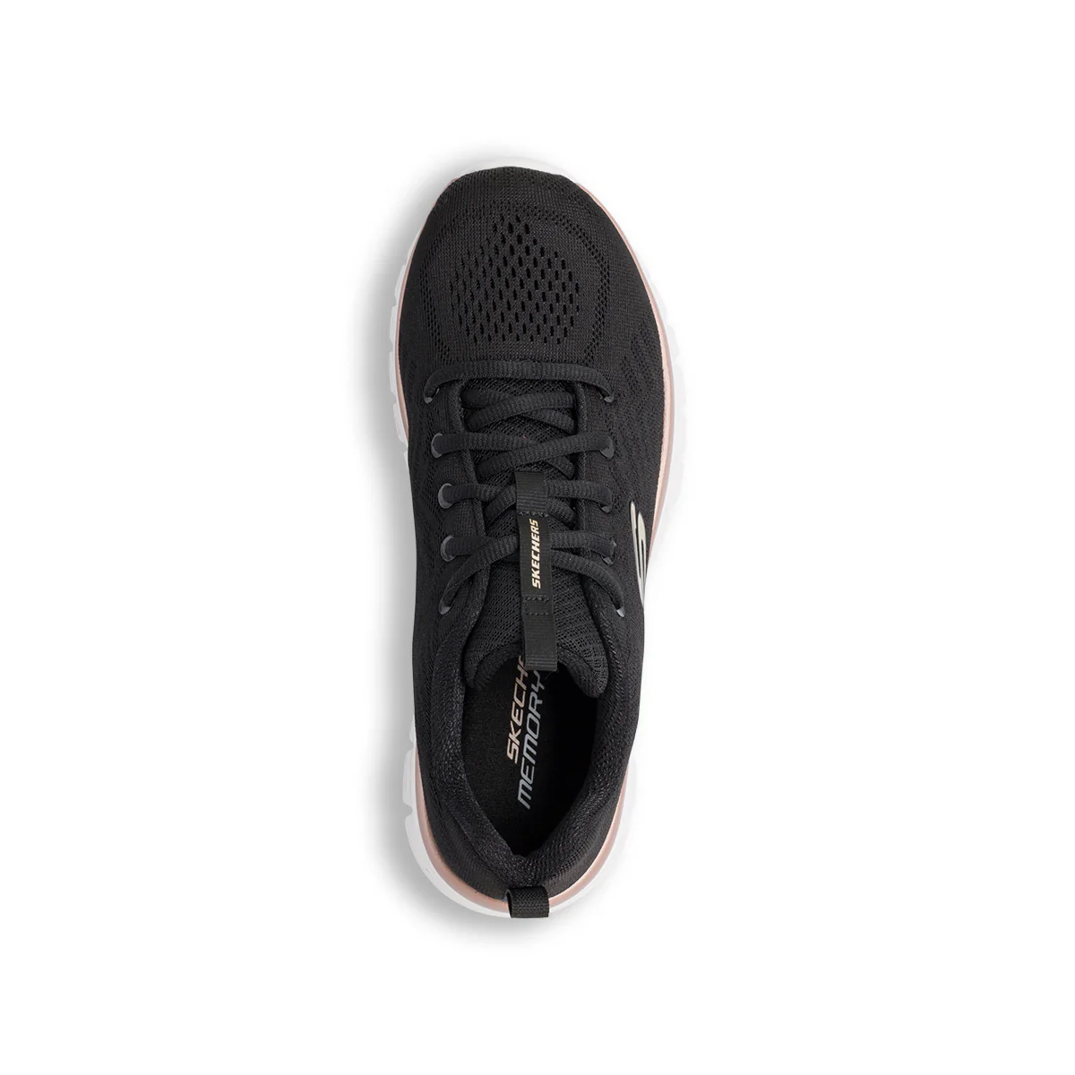 Scarpe da ginnastica nere da donna con soletta in memory foam Skechers Graceful - Image 5