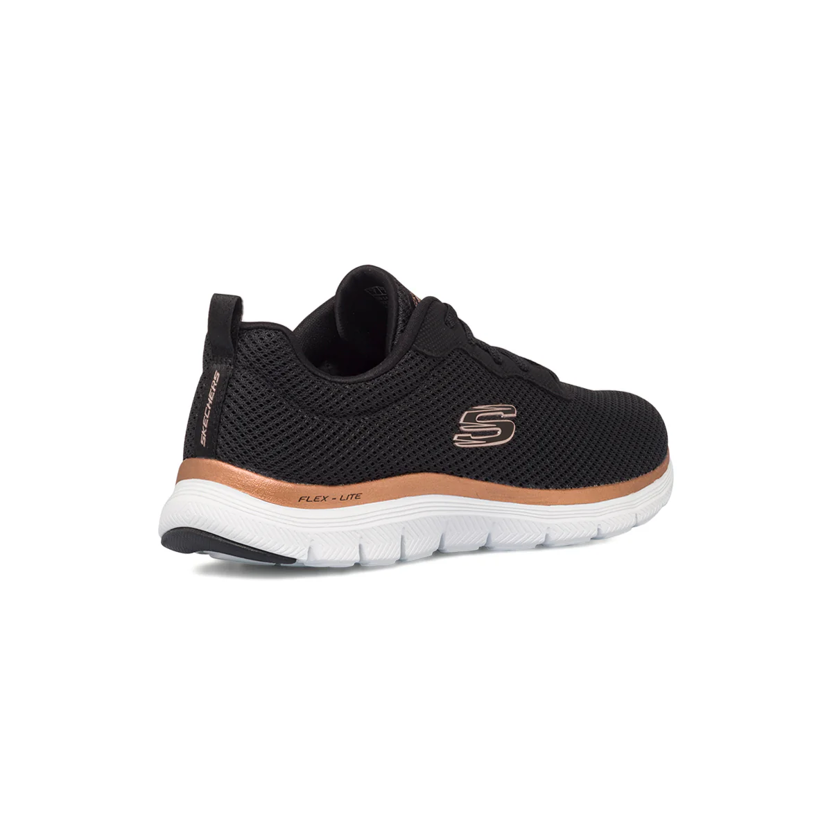 Scarpe da ginnastica nere da donna con sottopiede in Memory Foam Skechers Flex Appeal 4.0 - Brilliant View - Image 3