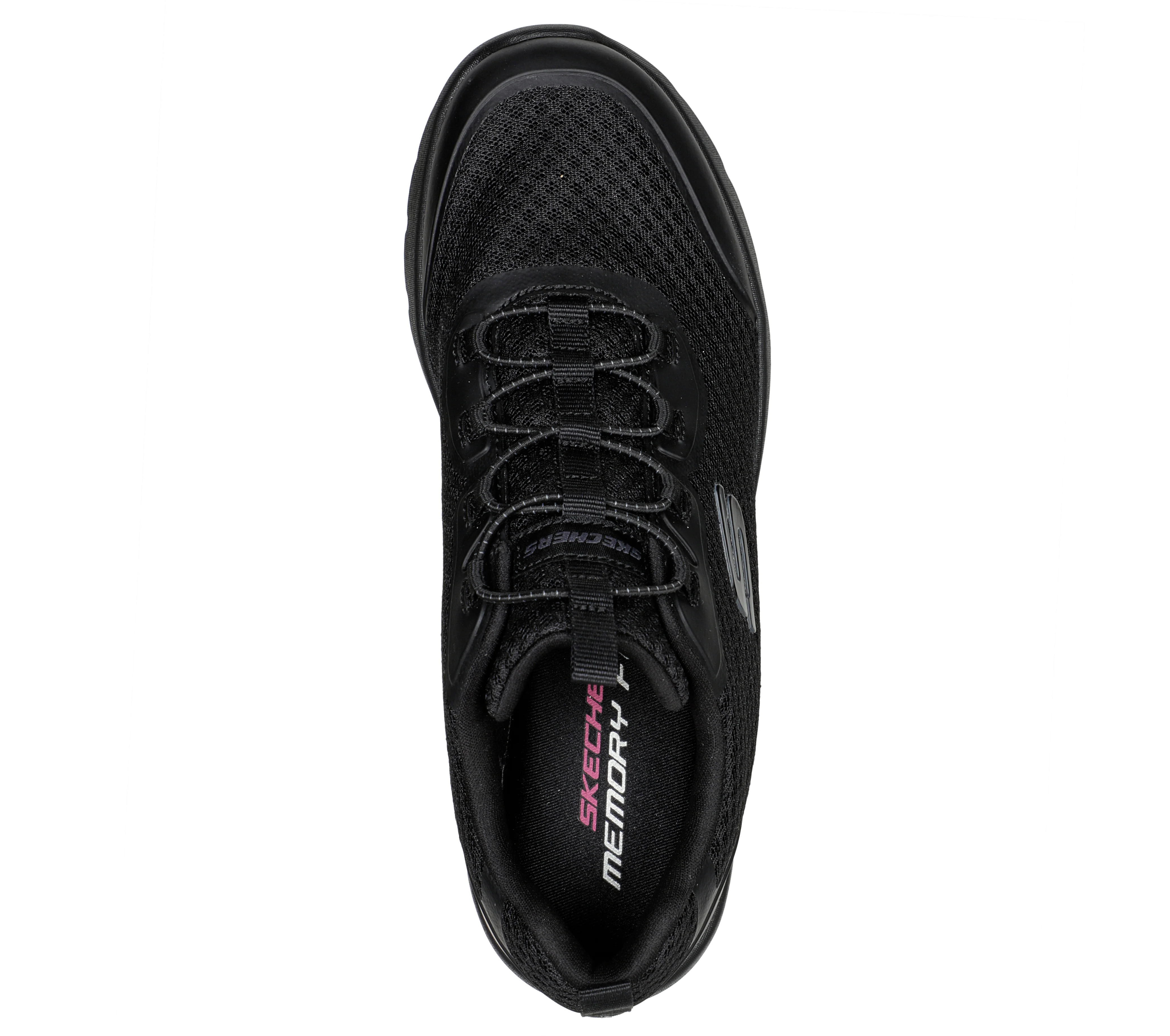 Scarpe da ginnastica nere da donna con sottopiede Memory Foam Skechers Dynamight 2.0 - Image 3