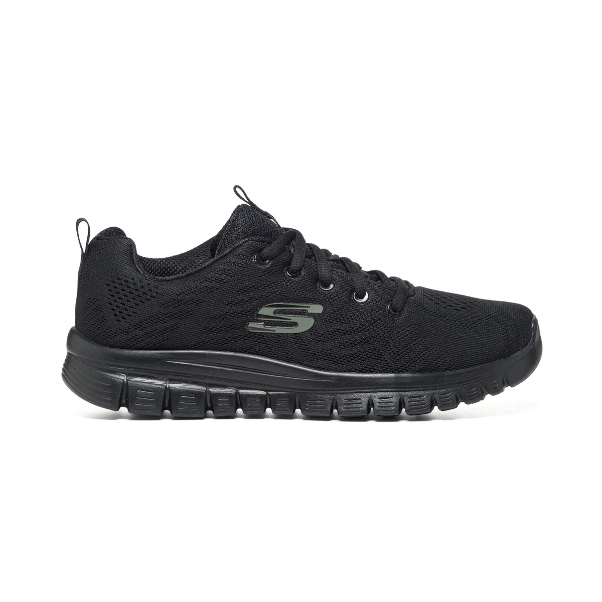 Scarpe da ginnastica nere da donna con sottopiede Memory Foam Skechers Graceful Get Connected