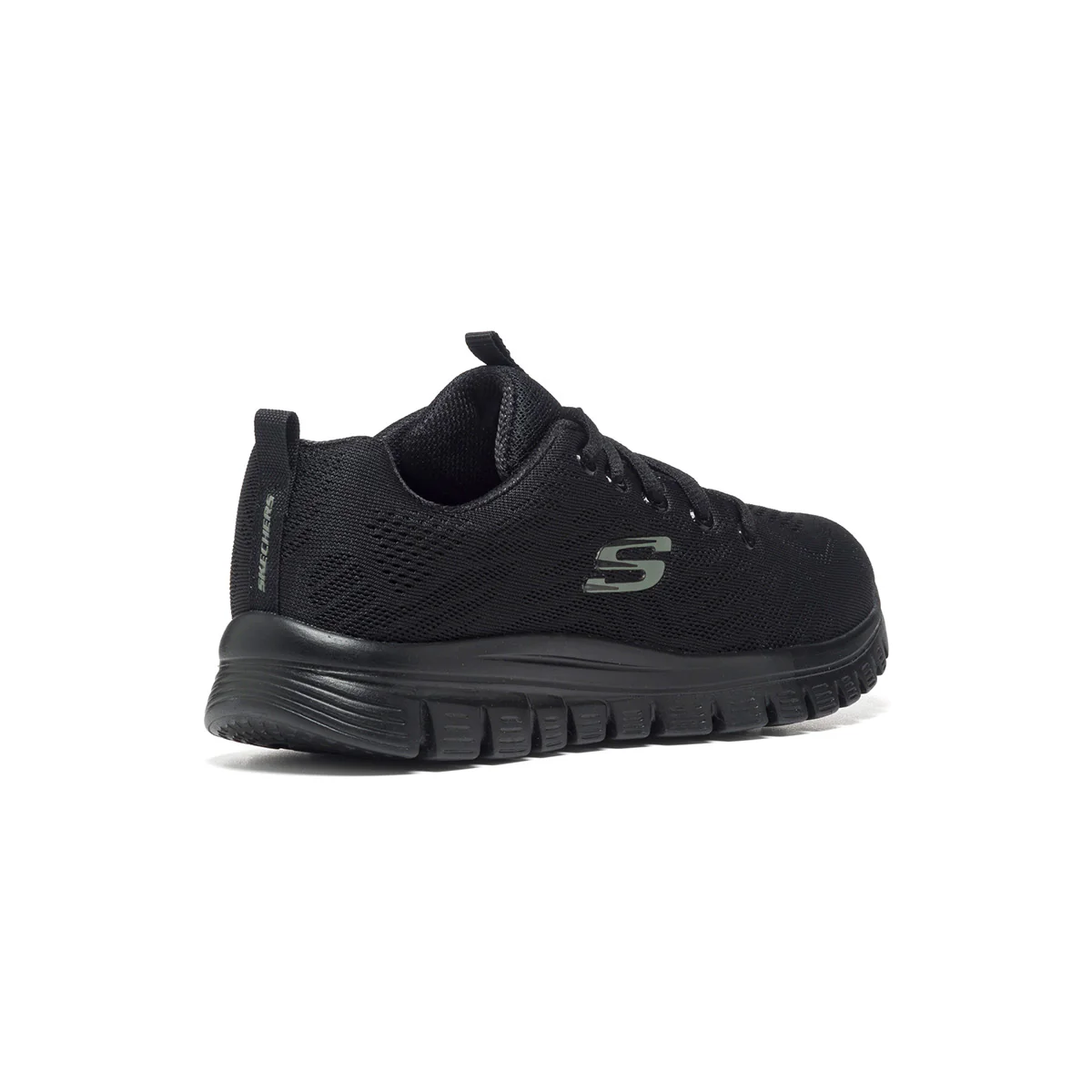 Scarpe da ginnastica nere da donna con sottopiede Memory Foam Skechers Graceful Get Connected - Image 3