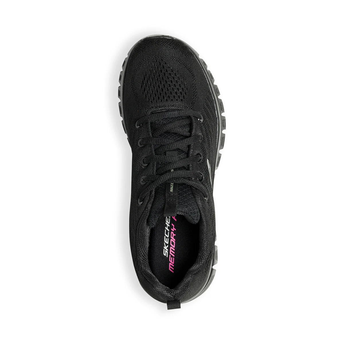 Scarpe da ginnastica nere da donna con sottopiede Memory Foam Skechers Graceful Get Connected - Image 8