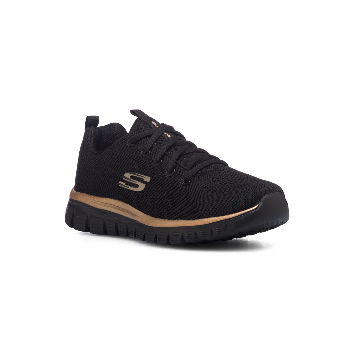 Scarpe da ginnastica nere da donna con sottopiede Memory Foam Skechers Graceful Get Connected - Image 2