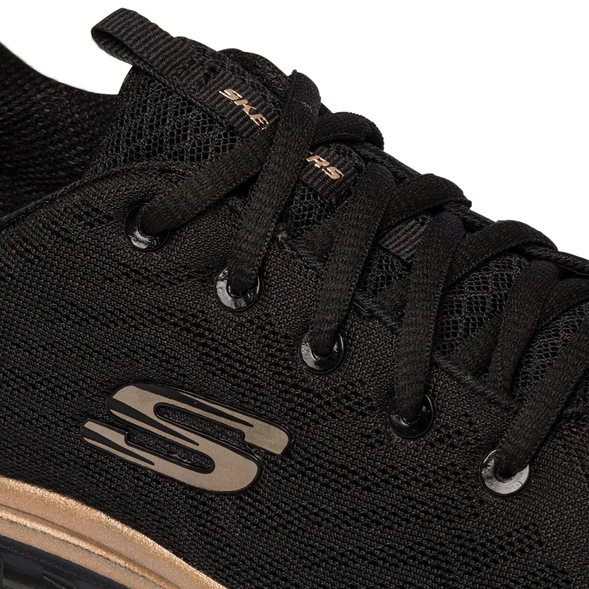 Scarpe da ginnastica nere da donna con sottopiede Memory Foam Skechers Graceful Get Connected - Image 6