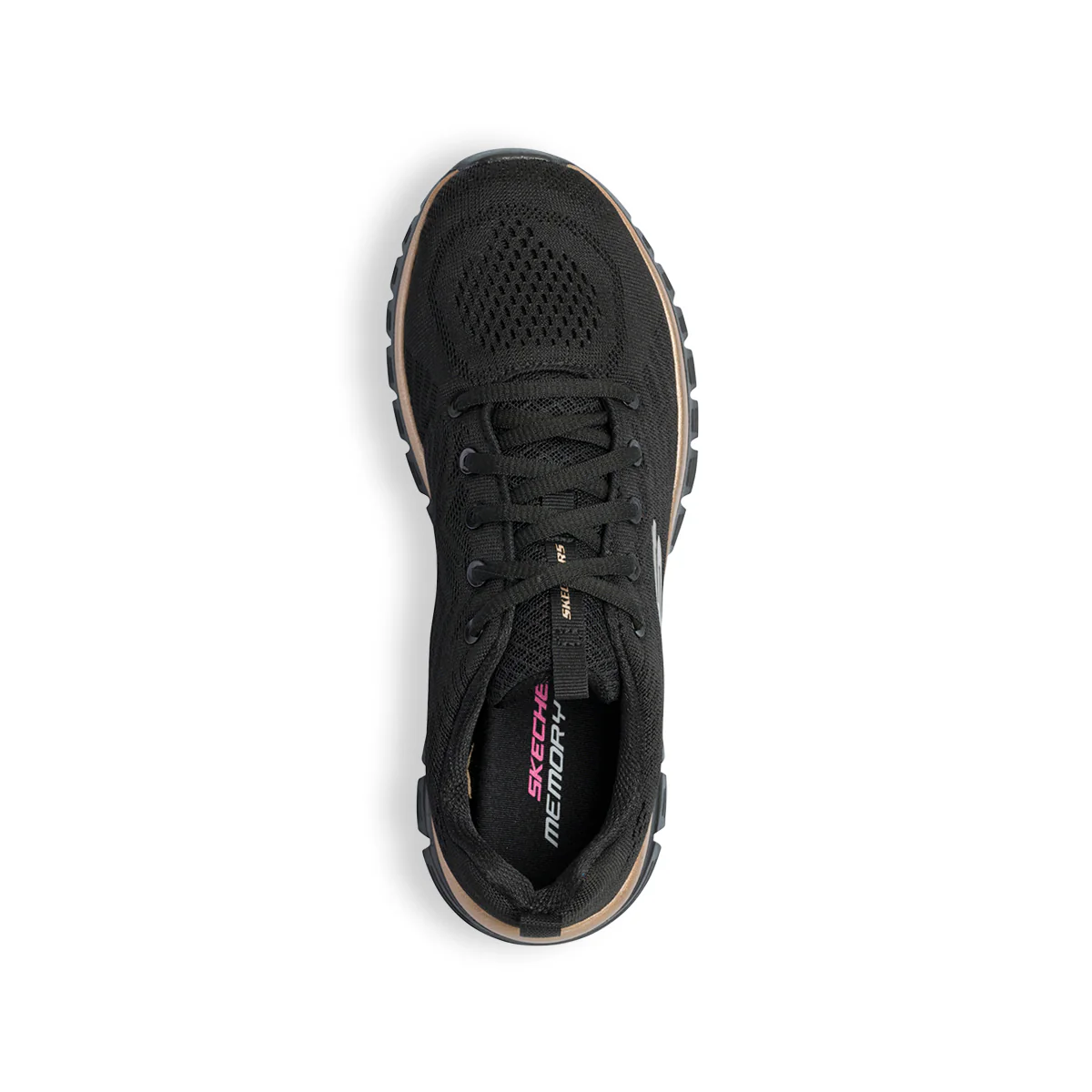 Scarpe da ginnastica nere da donna con sottopiede Memory Foam Skechers Graceful Get Connected - Image 8
