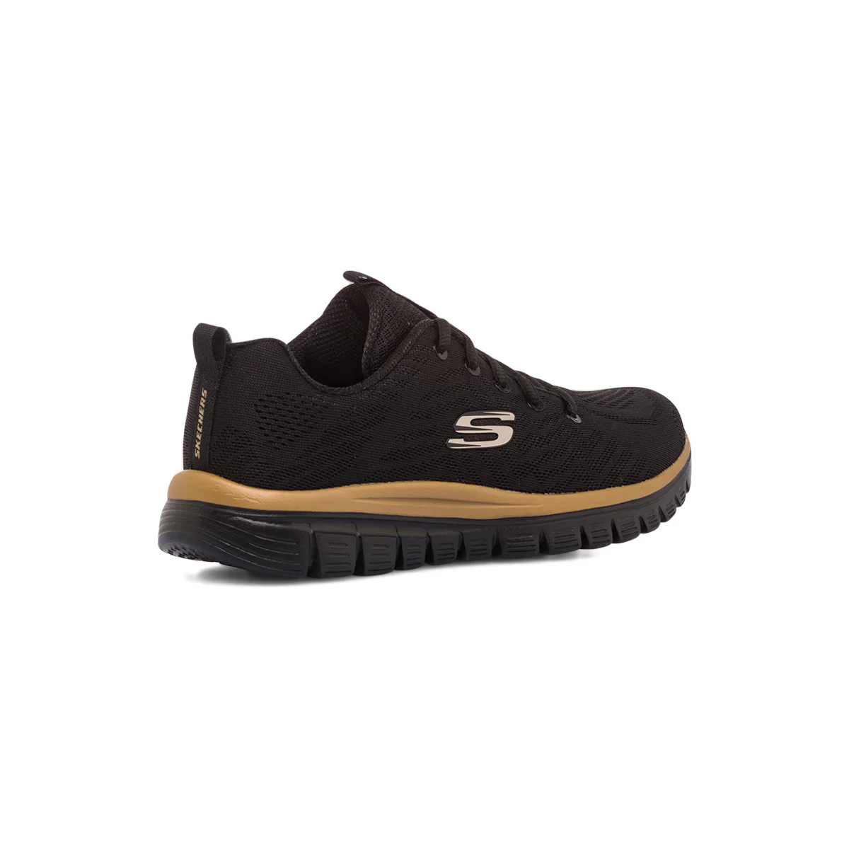 Scarpe da ginnastica nere da donna con sottopiede Memory Foam Skechers Graceful Get Connected - Image 3