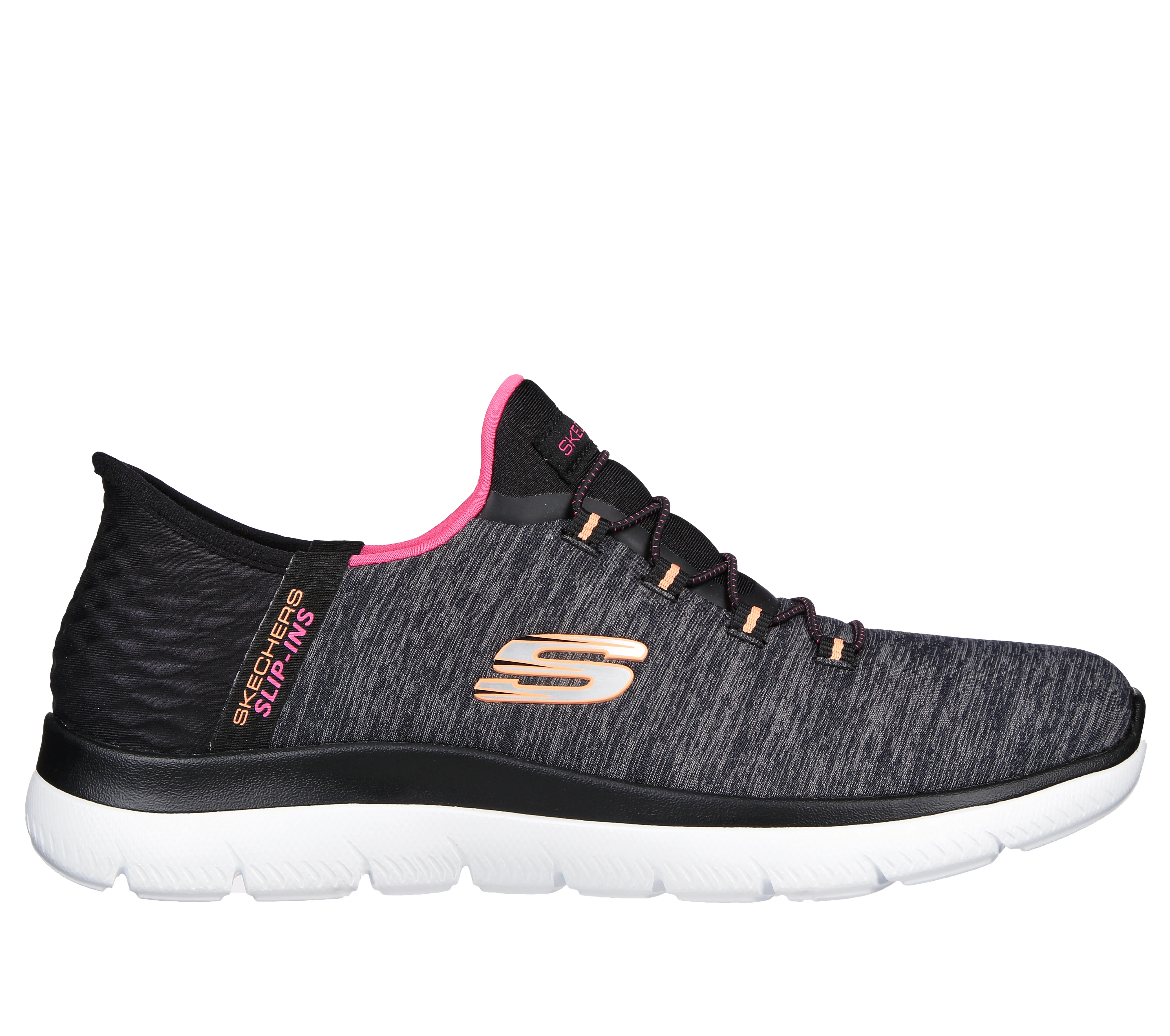 Scarpe da ginnastica nere da donna con sottopiede Memory Foam Skechers Summits