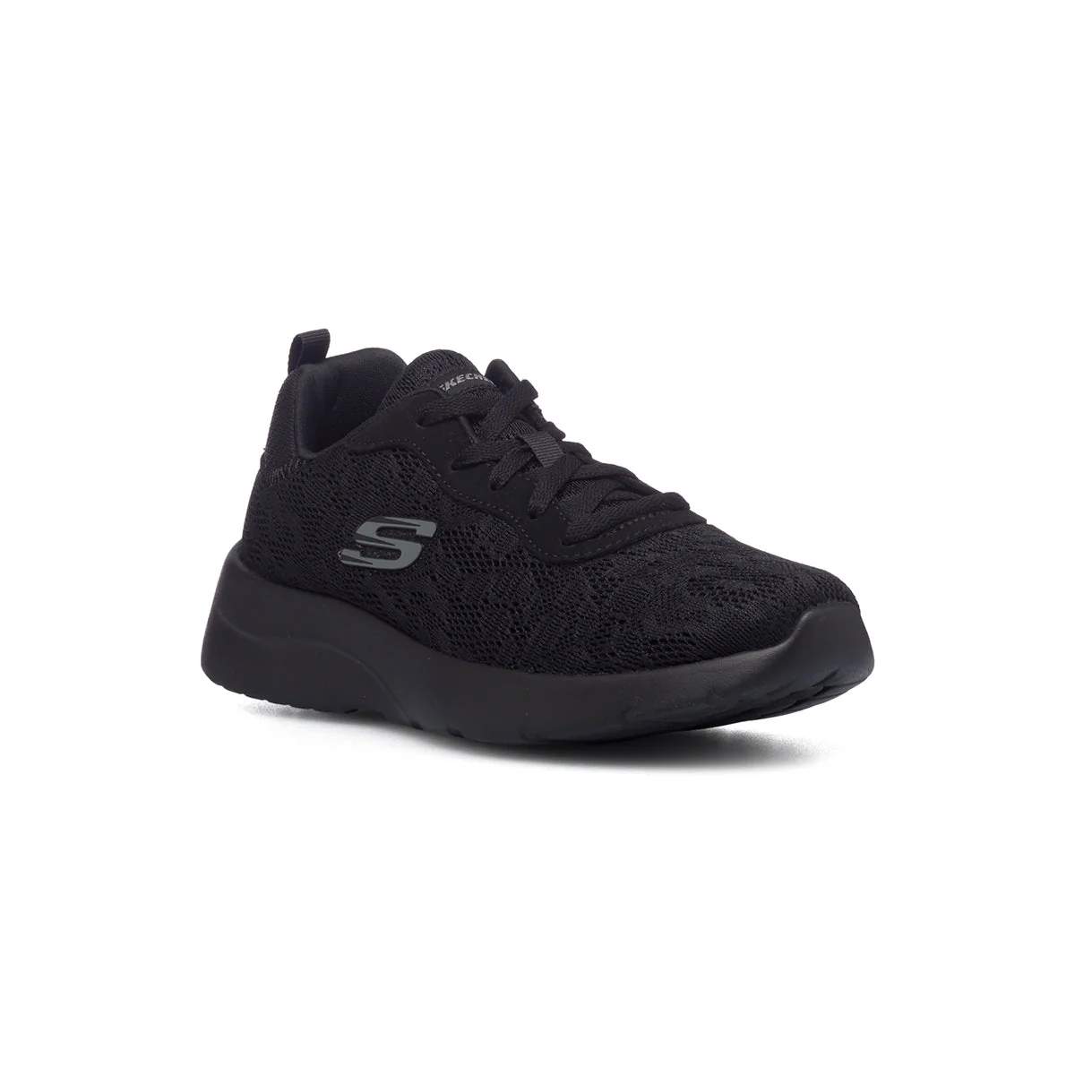 Scarpe da ginnastica nere da donna con suola Memory Foam Skechers Dynamight 2.0 Homespun - Image 2