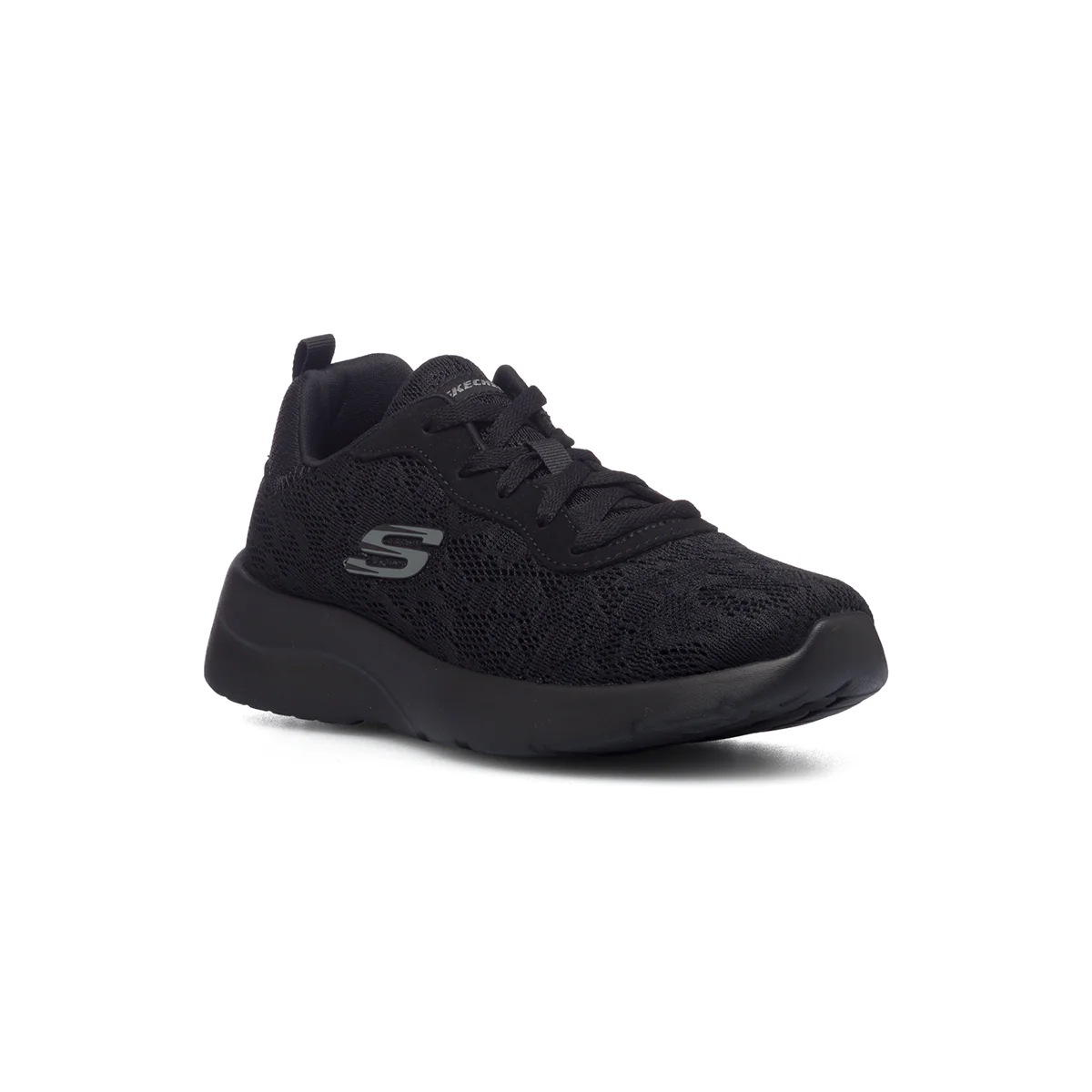 Scarpe da ginnastica nere da donna con suola Memory Foam Skechers Dynamight 2.0 Homespun - Image 2