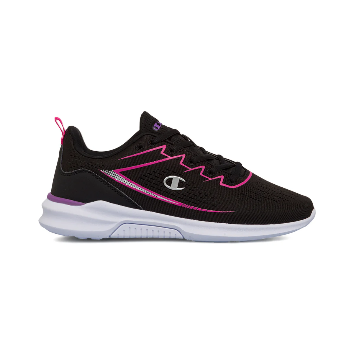 Scarpe da ginnastica nere da ragazzo con dettagli fucsia Champion Nimble G GS