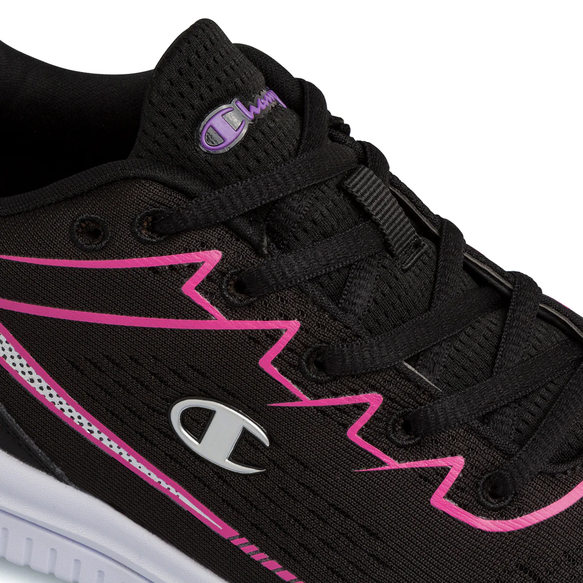 Scarpe da ginnastica nere da ragazzo con dettagli fucsia Champion Nimble G GS - Image 6