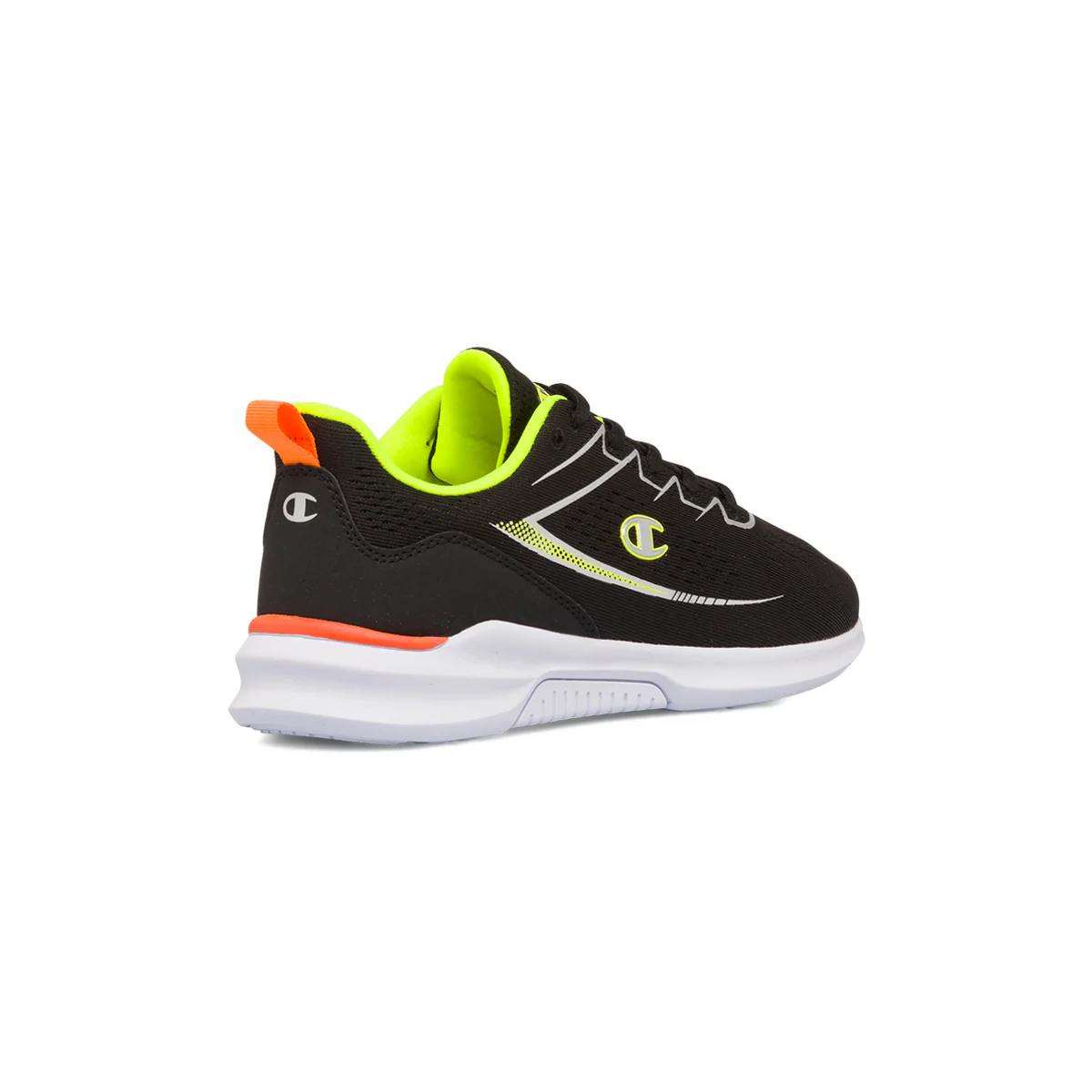 Scarpe da ginnastica nere da ragazzo con dettagli gialli e arancioni Champion Nimble B GS - Image 3