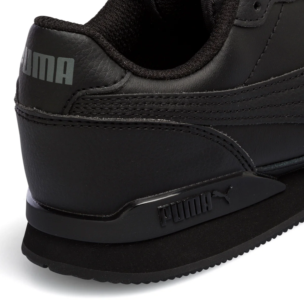 Scarpe da ginnastica nere da ragazzo con logo laterale Puma ST Runner v3 L Jr - Image 7