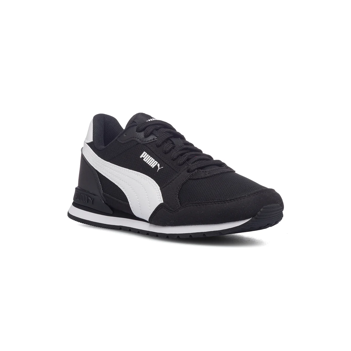 Scarpe da ginnastica nere da ragazzo con logo laterale Rétro Puma ST Runner v3 Mesh Jr - Image 2