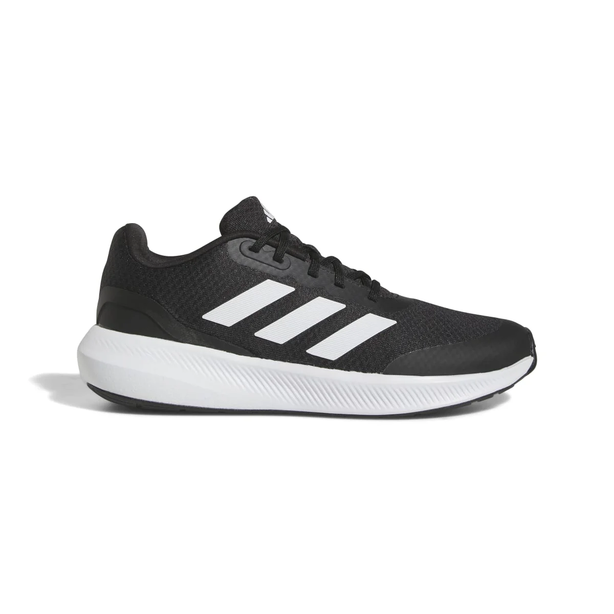Scarpe da ginnastica nere da ragazzo con strisce laterali adidas Runfalcon 3.0 K - Image 2