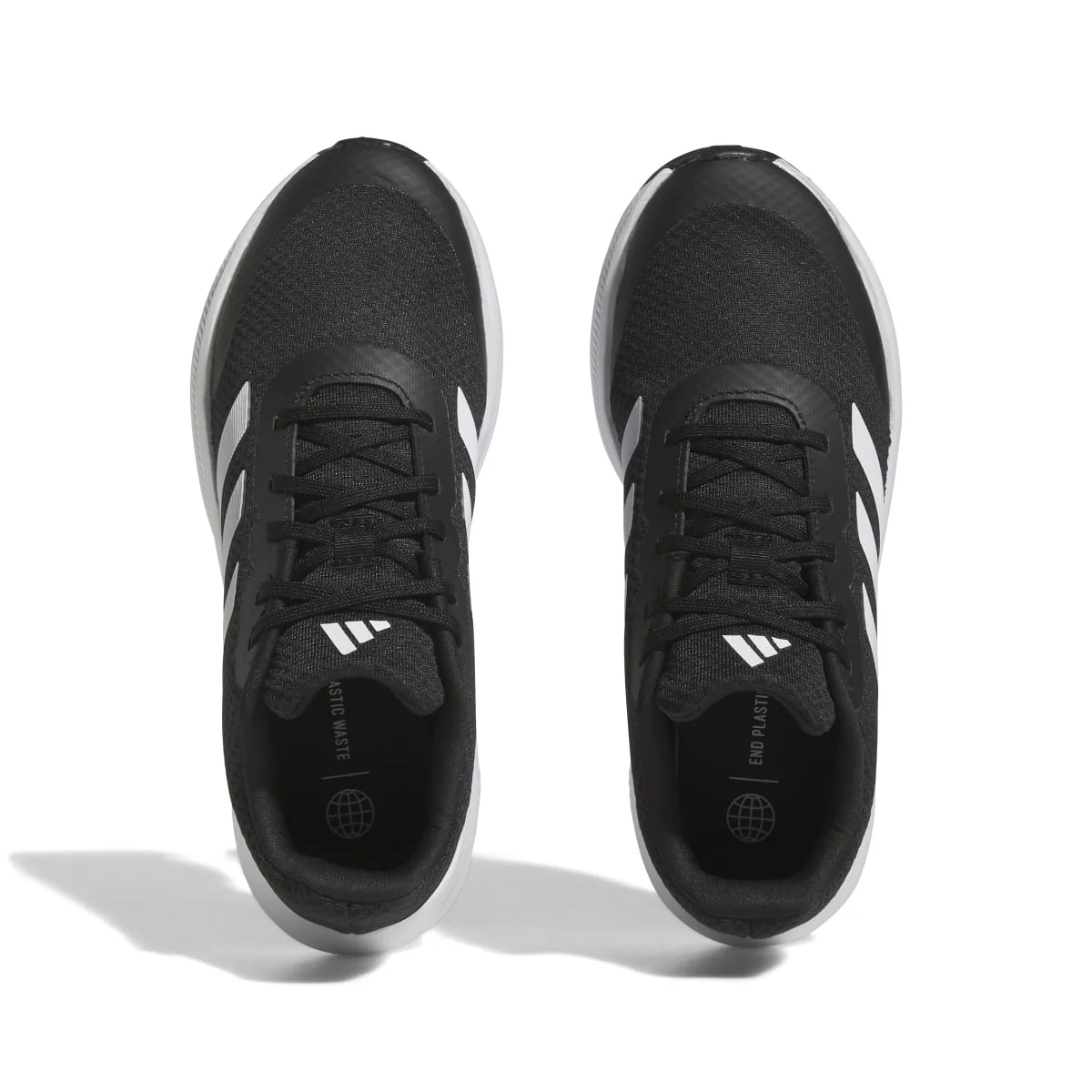 Scarpe da ginnastica nere da ragazzo con strisce laterali adidas Runfalcon 3.0 K - Image 3