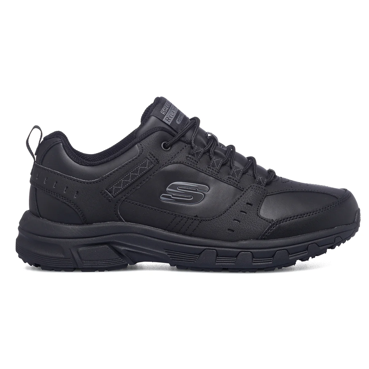 Scarpe da ginnastica nere da uomo con soletta Memory Foam Skechers Oak Canyon