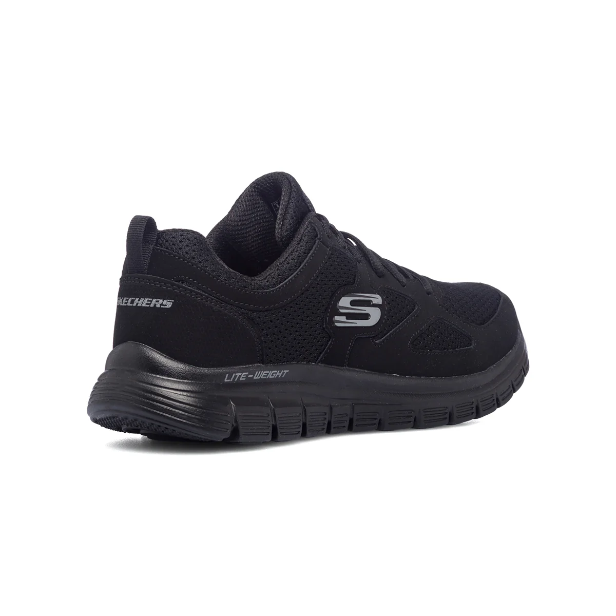 Scarpe da ginnastica nere da uomo con suola Lite-Weight Skechers Burns - Image 3