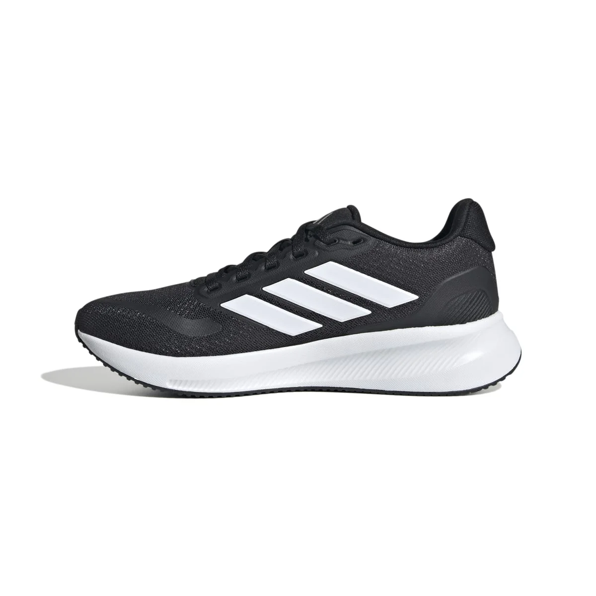 Scarpe da ginnastica nere e bianche da ragazzo con logo adidas Runfalcon 5 - Image 7